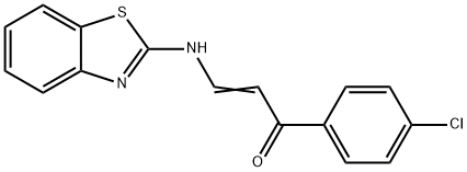 3-(1,3-BENZOTHIAZOL-2-YLAMINO)-1-(4-CHLOROPHENYL)-2-PROPEN-1-ONE Struktur