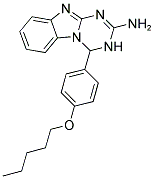 4-[4-(PENTYLOXY)PHENYL]-3,4-DIHYDRO[1,3,5]TRIAZINO[1,2-A]BENZIMIDAZOL-2-AMINE Struktur