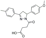 4-[5-(4-METHOXYPHENYL)-3-(4-METHYLPHENYL)-4,5-DIHYDRO-1H-PYRAZOL-1-YL]-4-OXOBUTANOIC ACID Struktur