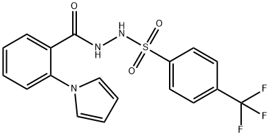 N'-[2-(1H-PYRROL-1-YL)BENZOYL]-4-(TRIFLUOROMETHYL)BENZENESULFONOHYDRAZIDE Struktur