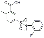 5-(2-FLUORO-PHENYLSULFAMOYL)-2-METHYL-BENZOIC ACID Struktur