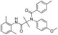 N-(1-(2,6-DIMETHYLPHENYLAMINO)-2-METHYL-1-OXOPROPAN-2-YL)-N-(4-METHOXYPHENYL)-4-METHYLBENZAMIDE Struktur