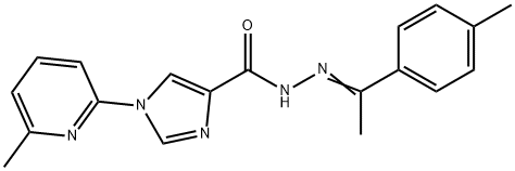 N'-[(Z)-1-(4-METHYLPHENYL)ETHYLIDENE]-1-(6-METHYL-2-PYRIDINYL)-1H-IMIDAZOLE-4-CARBOHYDRAZIDE Struktur