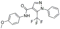 N-(4-METHOXYPHENYL)-1-PHENYL-5-(TRIFLUOROMETHYL)-1H-PYRAZOLE-4-CARBOXAMIDE Struktur