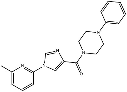 [1-(6-METHYL-2-PYRIDINYL)-1H-IMIDAZOL-4-YL](4-PHENYLPIPERAZINO)METHANONE Struktur