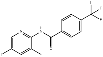 N-(5-IODO-3-METHYL-2-PYRIDINYL)-4-(TRIFLUOROMETHYL)BENZENECARBOXAMIDE Struktur