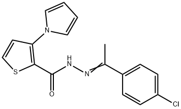 N'-[(E)-1-(4-CHLOROPHENYL)ETHYLIDENE]-3-(1H-PYRROL-1-YL)-2-THIOPHENECARBOHYDRAZIDE Struktur