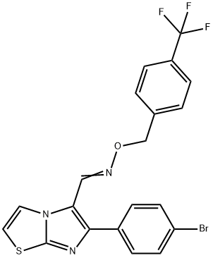 6-(4-BROMOPHENYL)IMIDAZO[2,1-B][1,3]THIAZOLE-5-CARBALDEHYDE O-[4-(TRIFLUOROMETHYL)BENZYL]OXIME Struktur