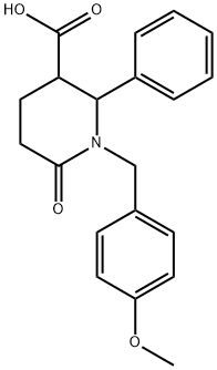 1-(4-METHOXYBENZYL)-6-OXO-2-PHENYL-3-PIPERIDINECARBOXYLIC ACID Struktur