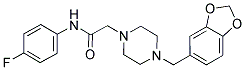 2-(4-(BENZO[D]1,3-DIOXOLAN-5-YLMETHYL)PIPERAZINYL)-N-(4-FLUOROPHENYL)ETHANAMIDE Struktur