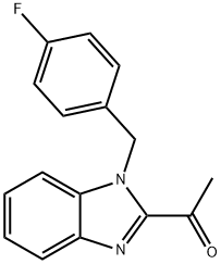 1-[1-(4-FLUOROBENZYL)-1H-1,3-BENZIMIDAZOL-2-YL]-1-ETHANONE Struktur