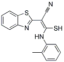 2-BENZOTHIAZOL-2-YL-3-MERCAPTO-3-O-TOLYLAMINO-ACRYLONITRILE Struktur