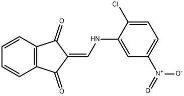 2-(((2-CHLORO-5-NITROPHENYL)AMINO)METHYLENE)INDANE-1,3-DIONE Struktur