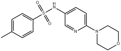 4-METHYL-N-(6-MORPHOLINO-3-PYRIDINYL)BENZENESULFONAMIDE Struktur