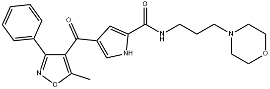 4-[(5-METHYL-3-PHENYL-4-ISOXAZOLYL)CARBONYL]-N-(3-MORPHOLINOPROPYL)-1H-PYRROLE-2-CARBOXAMIDE Struktur