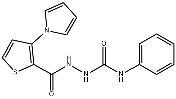 N-PHENYL-2-([3-(1H-PYRROL-1-YL)-2-THIENYL]CARBONYL)-1-HYDRAZINECARBOXAMIDE Struktur