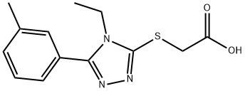 (4-ETHYL-5-M-TOLYL-4 H-[1,2,4]TRIAZOL-3-YLSULFANYL)-ACETIC ACID Struktur