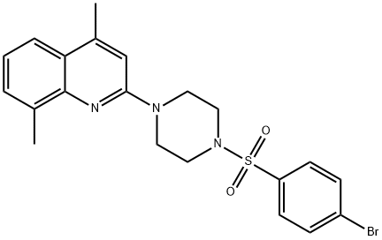 2-(4-[(4-BROMOPHENYL)SULFONYL]PIPERAZINO)-4,8-DIMETHYLQUINOLINE Struktur