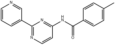 4-METHYL-N-[2-(3-PYRIDINYL)-4-PYRIMIDINYL]BENZENECARBOXAMIDE Struktur