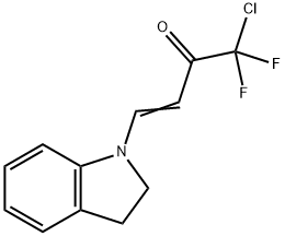 (E)-1-CHLORO-4-(2,3-DIHYDRO-1H-INDOL-1-YL)-1,1-DIFLUORO-3-BUTEN-2-ONE Struktur