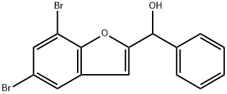 (5,7-DIBROMO-1-BENZOFURAN-2-YL)(PHENYL)METHANOL Struktur