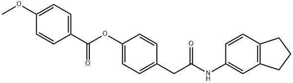 4-[2-(2,3-DIHYDRO-1H-INDEN-5-YLAMINO)-2-OXOETHYL]PHENYL 4-METHOXYBENZENECARBOXYLATE Struktur