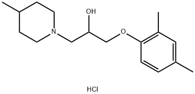 1-(2,4-DIMETHYLPHENOXY)-3-(4-METHYLPIPERIDIN-1-YL)PROPAN-2-OL HYDROCHLORIDE Struktur