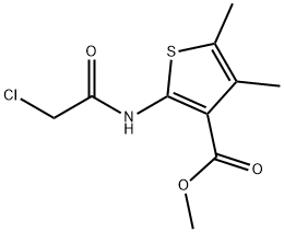 2-(2-CHLORO-ACETYLAMINO)-4,5-DIMETHYL-THIOPHENE-3-CARBOXYLIC ACID METHYL ESTER Struktur