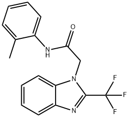 N-(2-METHYLPHENYL)-2-[2-(TRIFLUOROMETHYL)-1H-1,3-BENZIMIDAZOL-1-YL]ACETAMIDE Struktur