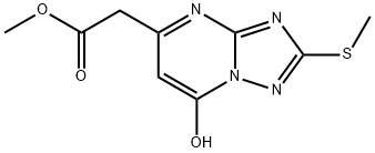 METHYL 2-[7-HYDROXY-2-(METHYLSULFANYL)[1,2,4]TRIAZOLO[1,5-A]PYRIMIDIN-5-YL]ACETATE Struktur