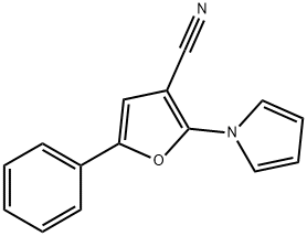 3-CYANO-5-PHENYL-2-(1-PYRROLYL)FURAN Struktur