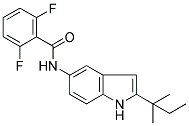 2,6-DIFLUORO-N-[2-(1,1-DIMETHYLPROPYL)-1H-INDOL-5-YL]BENZAMIDE Struktur