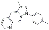 (4Z)-5-METHYL-2-(4-METHYLPHENYL)-4-(PYRIDIN-3-YLMETHYLENE)-2,4-DIHYDRO-3H-PYRAZOL-3-ONE Struktur