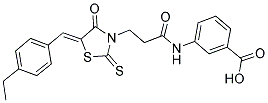 3-((3-[(5Z)-5-(4-ETHYLBENZYLIDENE)-4-OXO-2-THIOXO-1,3-THIAZOLIDIN-3-YL]PROPANOYL)AMINO)BENZOIC ACID Struktur