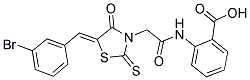 2-(([(5Z)-5-(3-BROMOBENZYLIDENE)-4-OXO-2-THIOXO-1,3-THIAZOLIDIN-3-YL]ACETYL)AMINO)BENZOIC ACID Struktur