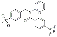 N-(4-(METHYLSULPHONYL)BENZYL)-N-(PYRIDIN-2-YL)-4-(TRIFLUOROMETHYL)BENZAMIDE Struktur