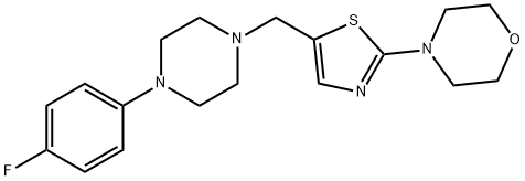 4-(5-([4-(4-FLUOROPHENYL)PIPERAZINO]METHYL)-1,3-THIAZOL-2-YL)MORPHOLINE Struktur