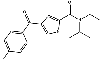 4-(4-FLUOROBENZOYL)-N,N-DIISOPROPYL-1H-PYRROLE-2-CARBOXAMIDE Struktur