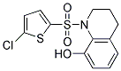 1-[(5-CHLOROTHIEN-2-YL)SULFONYL]-1,2,3,4-TETRAHYDROQUINOLIN-8-OL Struktur