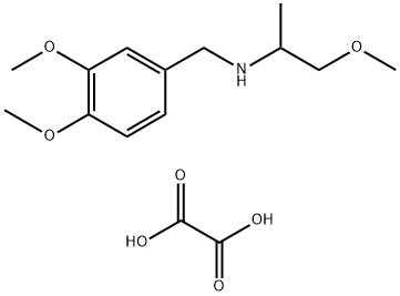 (3,4-DIMETHOXY-BENZYL)-(2-METHOXY-1-METHYL-ETHYL)-AMINE OXALATE Struktur