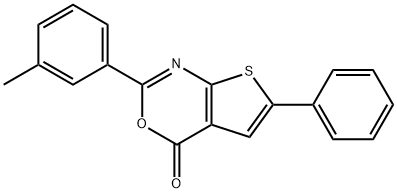 2-(3-METHYLPHENYL)-6-PHENYL-4H-THIENO[2,3-D][1,3]OXAZIN-4-ONE Struktur