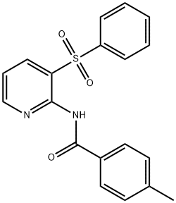 4-METHYL-N-[3-(PHENYLSULFONYL)-2-PYRIDINYL]BENZENECARBOXAMIDE Struktur