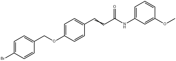 (E)-3-(4-[(4-BROMOBENZYL)OXY]PHENYL)-N-(3-METHOXYPHENYL)-2-PROPENAMIDE Struktur