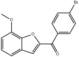 (4-BROMOPHENYL)(7-METHOXY-1-BENZOFURAN-2-YL)METHANONE Struktur