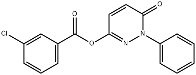 6-OXO-1-PHENYL-1,6-DIHYDRO-3-PYRIDAZINYL 3-CHLOROBENZENECARBOXYLATE Struktur