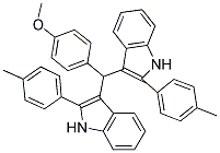 3,3'-((4-METHOXYPHENYL)METHYLENE)BIS(2-P-TOLYL-1H-INDOLE) Struktur