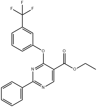 ETHYL 2-PHENYL-4-[3-(TRIFLUOROMETHYL)PHENOXY]-5-PYRIMIDINECARBOXYLATE Struktur