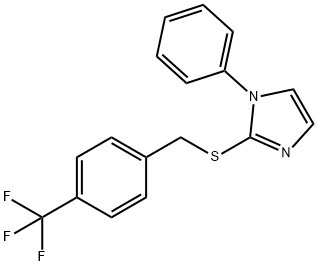 1-PHENYL-1H-IMIDAZOL-2-YL 4-(TRIFLUOROMETHYL)BENZYL SULFIDE Struktur