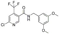 6-CHLORO-N-(3,5-DIMETHOXYBENZYL)-4-(TRIFLUOROMETHYL)NICOTINAMIDE Struktur