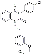 3-(4-CHLOROPHENYL)-1-[(3,4-DIMETHOXYBENZYL)OXY]QUINOXALIN-2(1H)-ONE 4-OXIDE Struktur